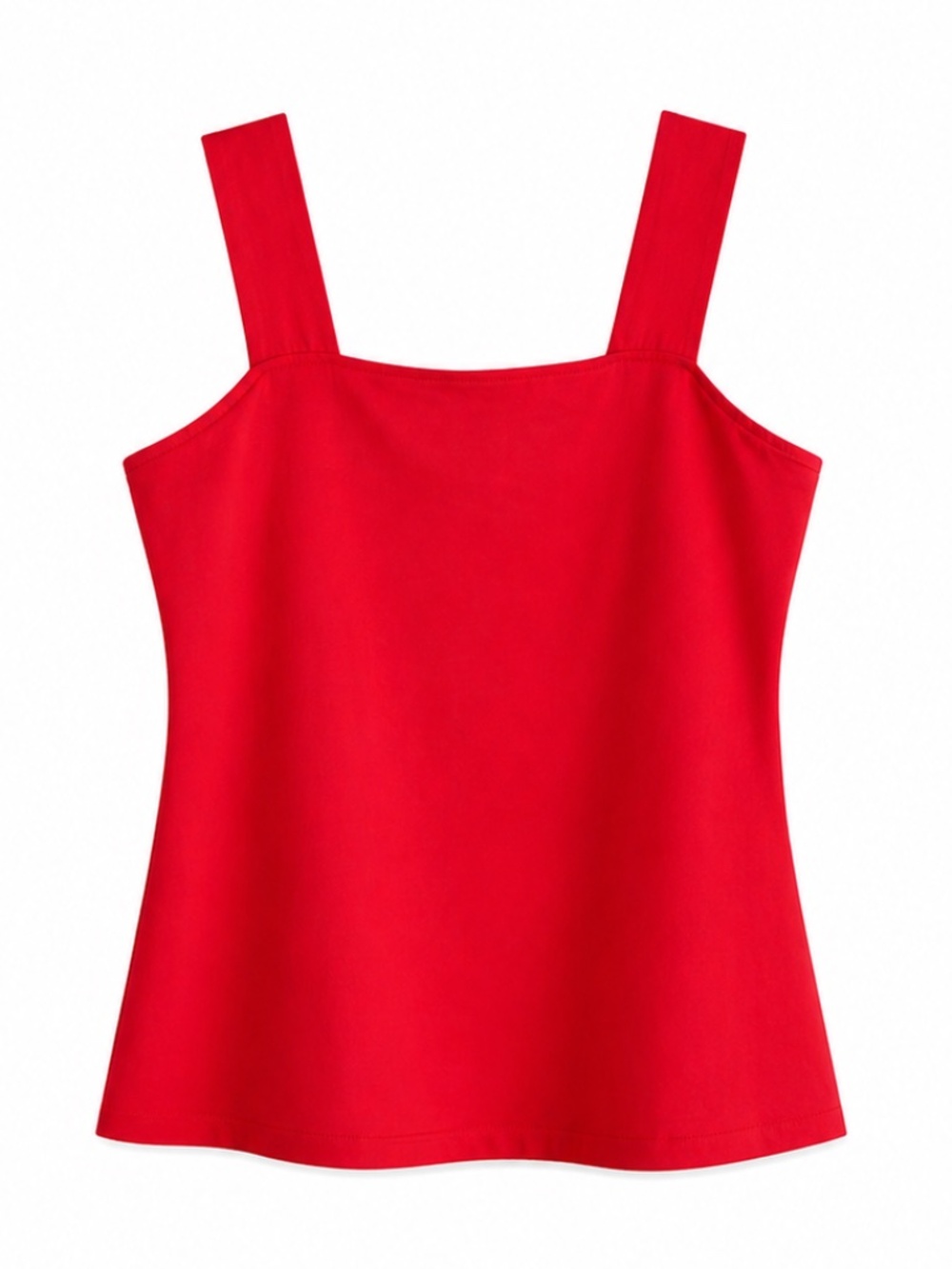 4/$20➡️ Suzy Shier Bold Red Square Neck Cotton Camisole Thick Straps – Size XL